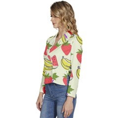 Women s Long Sleeve Revers Collar Cropped Jacket 