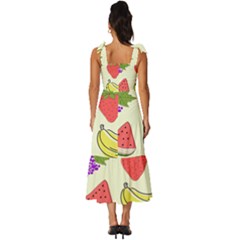 Tie-Strap Tiered Midi Chiffon Dress 