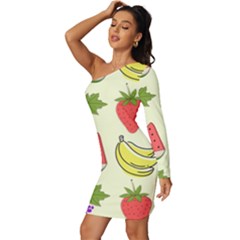 Long Sleeve One Shoulder Mini Dress 