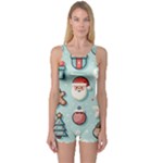 Christmas Decoration Angel One Piece Boyleg Swimsuit
