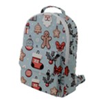 Christmas Cartoon Pattern Flap Pocket Backpack (Large)