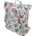 Christmas Cartoon Pattern Buckle Up Backpack