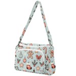 Christmas Cartoon Pattern Front Pocket Crossbody Bag