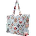 Christmas Cartoon Pattern Simple Shoulder Bag