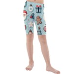 Christmas Decoration Angel Kids  Mid Length Swim Shorts