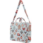 Christmas Cartoon Pattern Square Shoulder Tote Bag