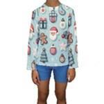 Christmas Decoration Angel Kids  Long Sleeve Swimwear
