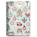 Christmas Cartoon Pattern 5.5  x 8.5  Notebook