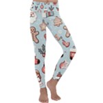 Christmas Cartoon Pattern Kids  Lightweight Velour Classic Yoga Leggings