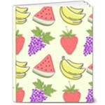 Fruits Pattern Background Food 8  x 10  Hardcover Notebook
