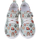 Christmas Cartoon Pattern Women s Velcro Strap Shoes