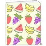 Fruits Pattern Background Food 8  x 10  Softcover Notebook