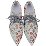 Christmas Cartoon Pattern Pointed Oxford Shoes