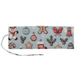 Christmas Cartoon Pattern Roll Up Canvas Pencil Holder (M)
