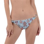 Christmas Cartoon Pattern Ring Detail Bikini Bottoms