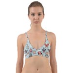 Christmas Cartoon Pattern Wrap Around Bikini Top