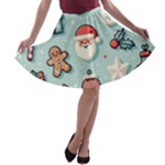 Christmas Decoration Angel A-line Skater Skirt