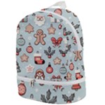 Christmas Cartoon Pattern Zip Bottom Backpack