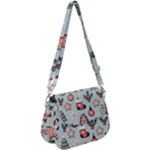 Christmas Cartoon Pattern Saddle Handbag