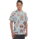 Christmas Cartoon Pattern Men s Polo T-Shirt