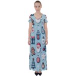 Christmas Decoration Angel High Waist Short Sleeve Maxi Dress