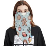Christmas Cartoon Pattern Face Covering Bandana (Triangle)