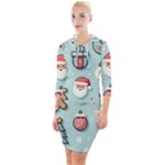 Christmas Decoration Angel Quarter Sleeve Hood Bodycon Dress