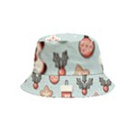 Christmas Cartoon Pattern Inside Out Bucket Hat (Kids)