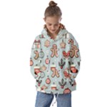 Christmas Cartoon Pattern Kids  Oversized Hoodie