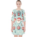 Christmas Decoration Angel Quarter Sleeve Pocket Dress