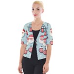 Christmas Decoration Angel Cropped Button Cardigan