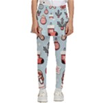 Christmas Cartoon Pattern Kids  Skirted Pants