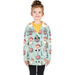 Christmas Decoration Angel Kids  Double Breasted Button Coat