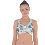 Christmas Decoration Angel Cross String Back Sports Bra
