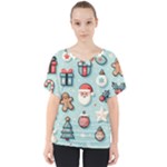 Christmas Decoration Angel V-Neck Dolman Drape Top