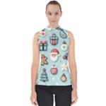 Christmas Decoration Angel Mock Neck Shell Top
