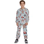 Christmas Cartoon Pattern Kids  Sweatshirt set