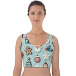 Christmas Decoration Angel Velvet Crop Top