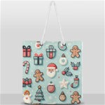 Christmas Decoration Angel Full Print Rope Handle Tote (Large)