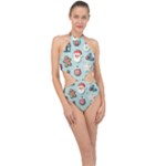 Christmas Decoration Angel Halter Side Cut Swimsuit