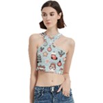 Christmas Cartoon Pattern Cut Out Top