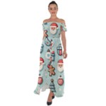 Christmas Decoration Angel Off Shoulder Open Front Chiffon Dress