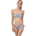 Christmas Decoration Angel Twist Bandeau Bikini Set