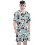 Christmas Decoration Angel Men s Mesh T-Shirt and Shorts Set