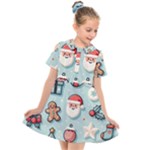 Christmas Decoration Angel Kids  Short Sleeve Shirt Dress