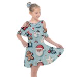 Christmas Decoration Angel Kids  Shoulder Cutout Chiffon Dress