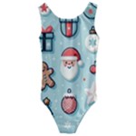 Christmas Decoration Angel Kids  Cut-Out Back One Piece Swimsuit