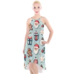 Christmas Decoration Angel High-Low Halter Chiffon Dress 