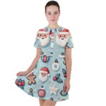 Christmas Decoration Angel Short Sleeve Shoulder Cut Out Dress 
