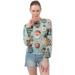 Christmas Decoration Angel Banded Bottom Chiffon Top